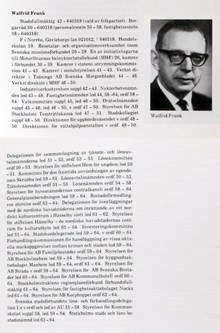 Walfrid Frank. Ledamot av stadsfullmäktige 1942-1964. Borgarråd 1950-1964