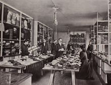 Scheelegatan 18. Rügheimer & Beckers stråhattfabrik, interiör "Prof-Collections Salen" 