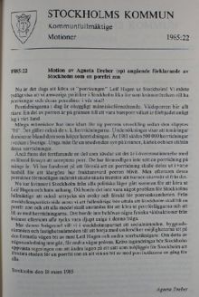 Motion om att förklara Stockholm som en porr-fri zon