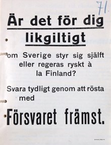 Valreklam för Allmänna valmansförbundet 1914 