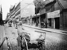 Götgatan norrut mot Högbergsgatan. Motsvarar nu Götgatan norrut från Medborgarplatsen