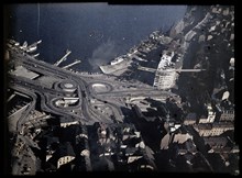 Flygbild över Slussen 1936