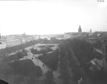 Vy söderut över Kungsträdgården