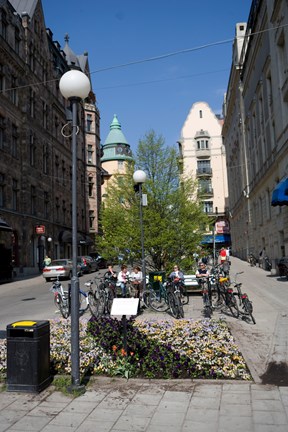 Erik Asklunds litterära skylt på Nybrogatan.