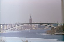 Västerbron sedd från väster, Långholmen