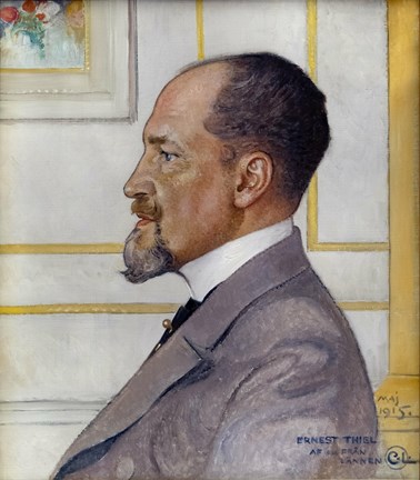 Carl Larssons porträtt av Ernest Thiel 