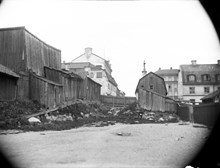 Kommendörsgatan, före detta Nya gatan, västerut från Nybergsgränd.