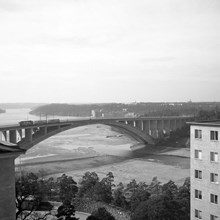 Tranebergsbron. Vy söderut från Kristineberg