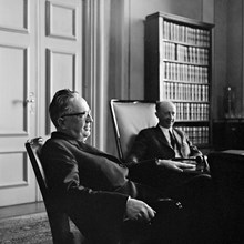 Borgarrådet Helge Berglund och finansborgarrådet Hjalmar Mehr