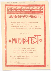 Musikfest i Bagarmossen, Skarpnäcks kulturkommitté 1972