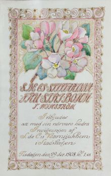Sällskapet Soeurs de Charité - inbjudan till invigning av barnsjukhem1908 
