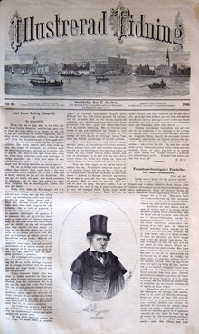 Carl Jonas Love Almqvist. En minnesbild av Emilie Flygare Carlén i Illustrerad Tidning, nr 43 den 27 oktober 1866. Med porträtt.