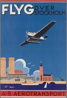 Flyg över Stockholm med AB Aerotransports flygplan