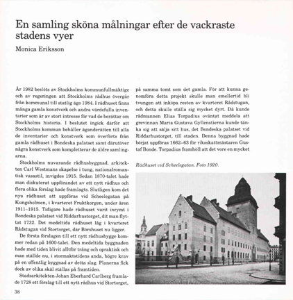 Text om konstsamlingen i Bondeska palatset