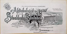 Brevhuvud. Aktiebolaget Stockholms skofabrik