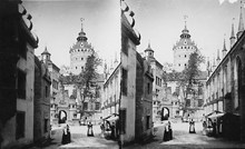Konst och industriutställningen 1897. ""Gamla Stockholm"". Stereofotografi