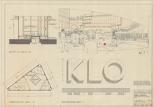 Ritning till klotterplank på Sergels torg från 1971
