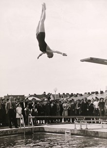 Vanadisbadet. Invigningshopp 1938