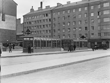 Station Södra bantorget. Exteriör från n.v.