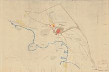 Lövsta sopförbränningsanläggning – situationsplan från 1938