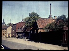 Kv. Grenen vid Tjärhovsgatan mot Renstiernas Gata. Åt nordväst Katarina kyrka