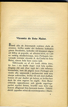 Vicomte de Soto Maior / Adolf Hellander