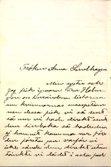 Elsa Laula skriver om namninsamling för kvinnlig rösträtt 1907