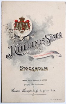 Reklamblad. J. Cederlunds Söner