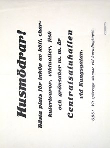 Reklam för Centralsaluhallen