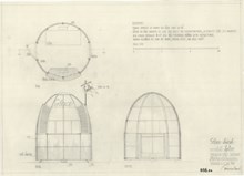 Glasskiosk modell Igloo – ritning från 1945