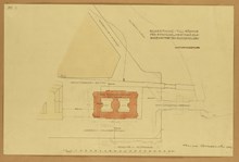 Ragnar Östbergs förslag till Rådhus från 1902, situationsplan