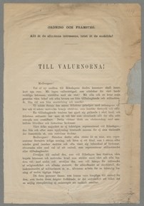 Till valurnorna! [Politisk pamflett från Reform-föreningen 1879]