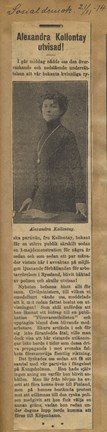 Artikeln om Alexandra Kollontay