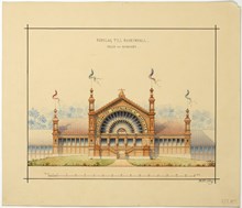 Förslag till maskinhall på Stockholmsutställningen 1897