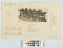 Utställningsritning för Singer symaskiner