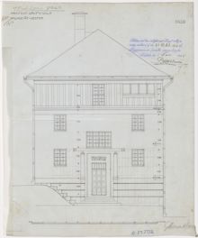 Ritning till Villa Grut (Villa Sunnanlid) från 1905
