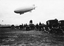 Luftskeppet Bodensees ankomst till Ladugårdsgärdet