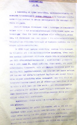 Polisutlåtande angående Nochum Okmeyans ansökan om svenskt medborgarskap 1919