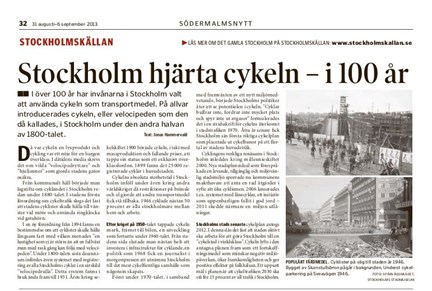 Artikel med två foton av cyklister och cyklar.