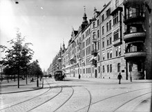Strandvägen från Narvavägen, västerut