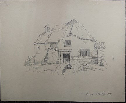 Teckning av eleven Anna Martin 1878