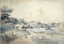 Bellevue, sett från Hagaparken med Observatoriet i bakgrunden
