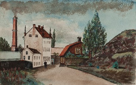 Fabriksbyggnader vid Liljeholmens stearinljusfabrik 