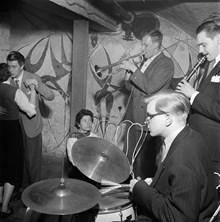 Österlånggatan. Interiör på jazzklubben, Gazell Club
