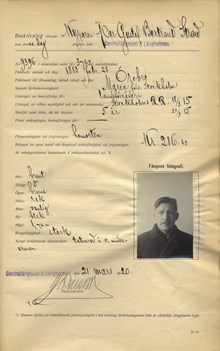 Per Gustaf Bertrand Strand - dömd för landsförräderi 1915