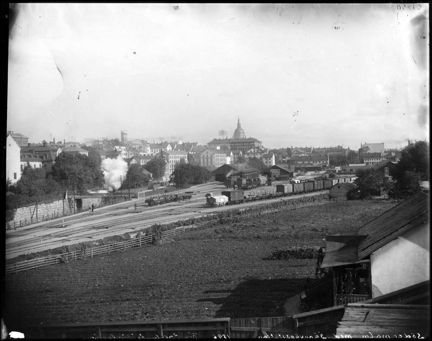 Utsikt mot spårområdet vid Södra station