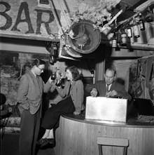 Österlånggatan. Interiör på jazzklubben, Gazell Club