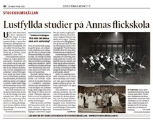 Lustfyllda studier på Annas flickskola