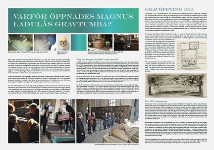 En liten utställning om gravöppningen 2011