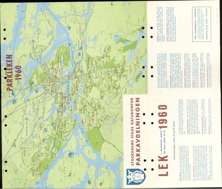kartfolder över parkleken 1960 framsida